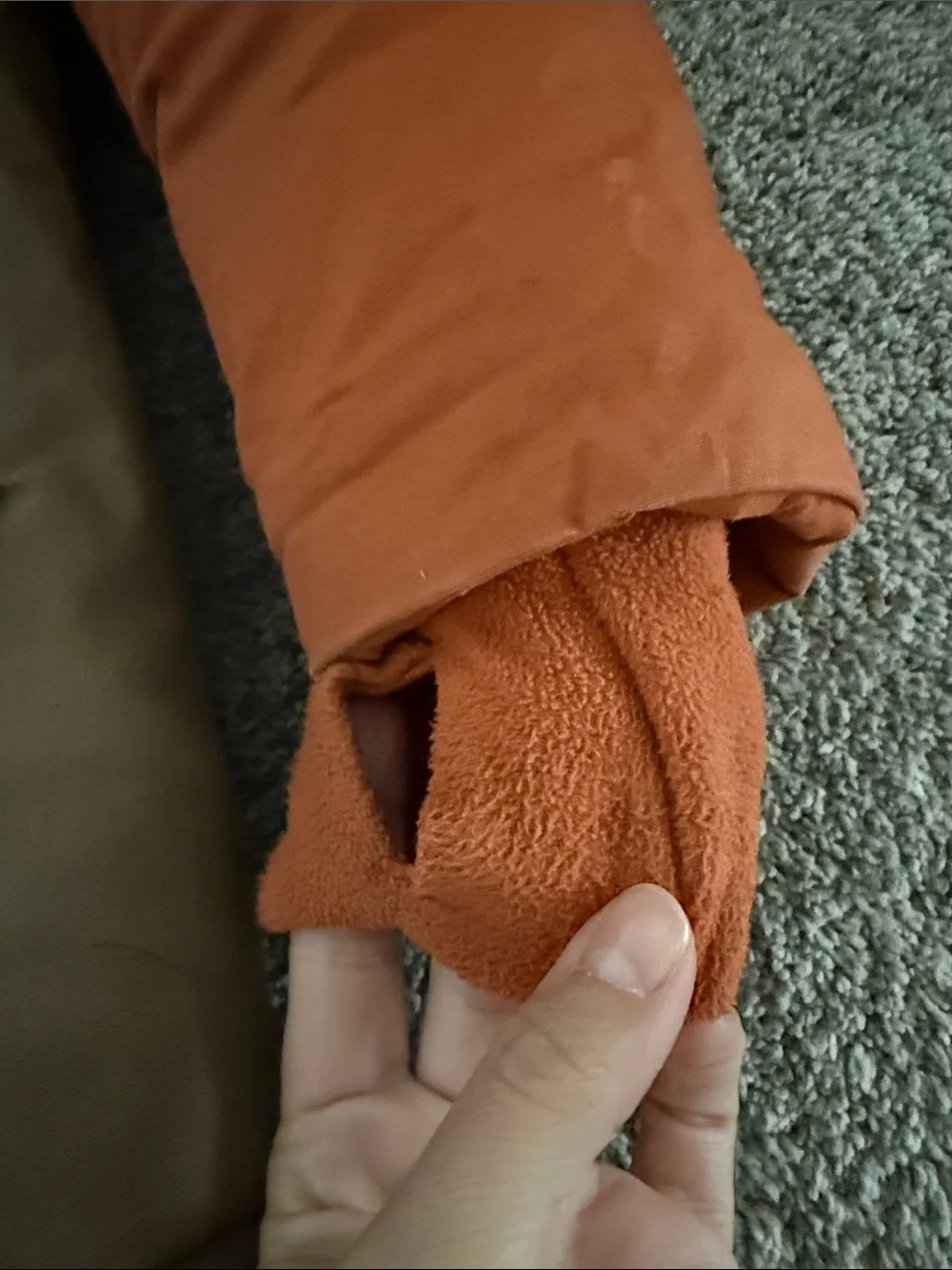 Cat & Jack Boys Faux Fur Jacket Orange/Brown Medium 8/10